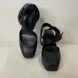 DKNY Women's Black Barra Ankle-Strap Platform Pumps Briella Sz 9.5